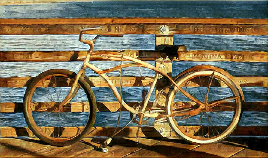 Biking to the Beach Digital Art by Karyn Robinson