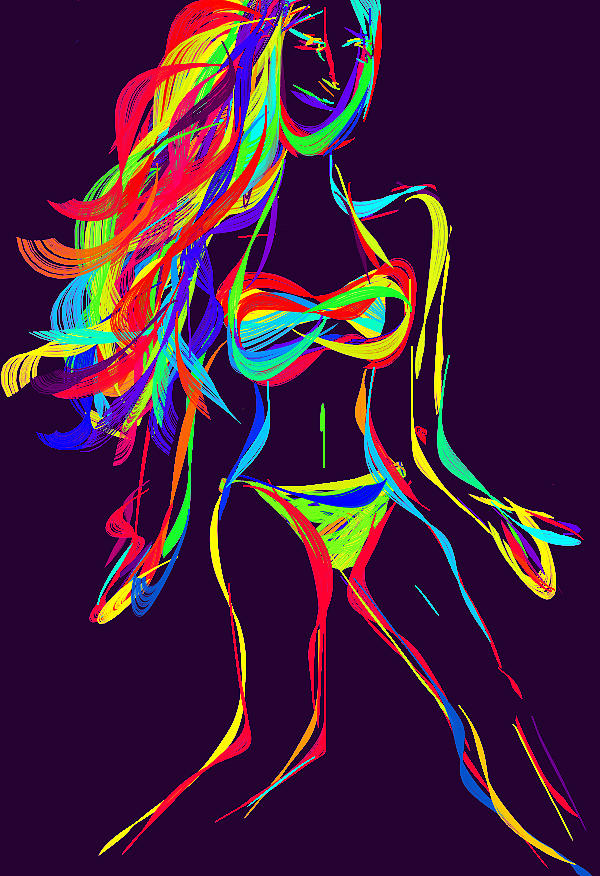 Bikini Girl Digital Art by Artsy Gypsy