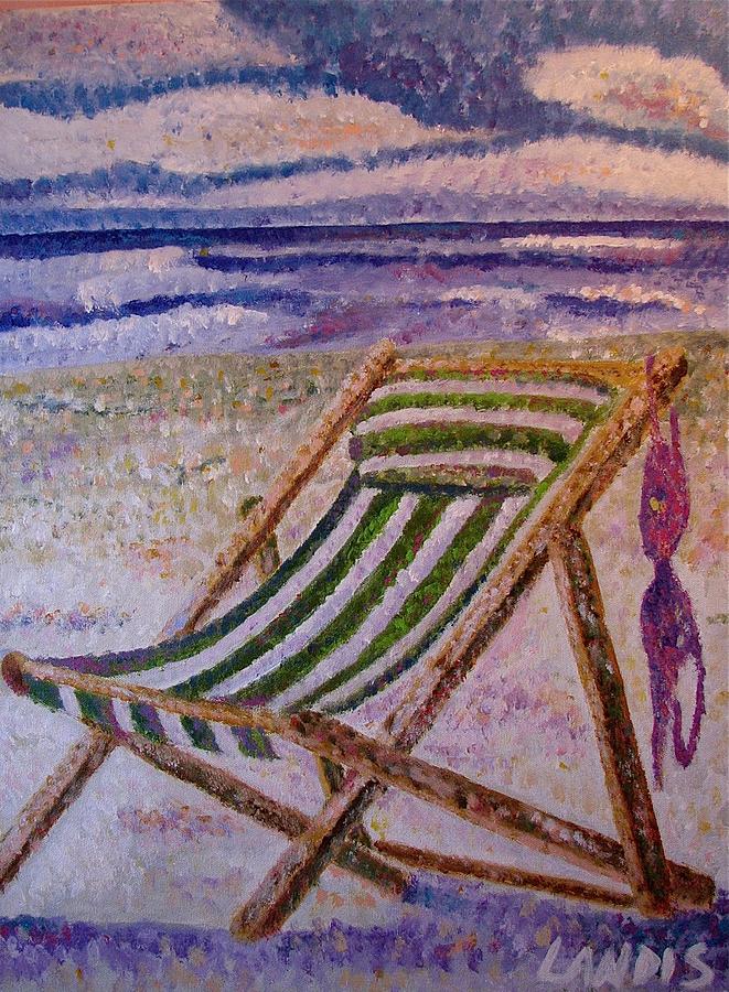 Beach Painting - Bikini Top by Denise Landis