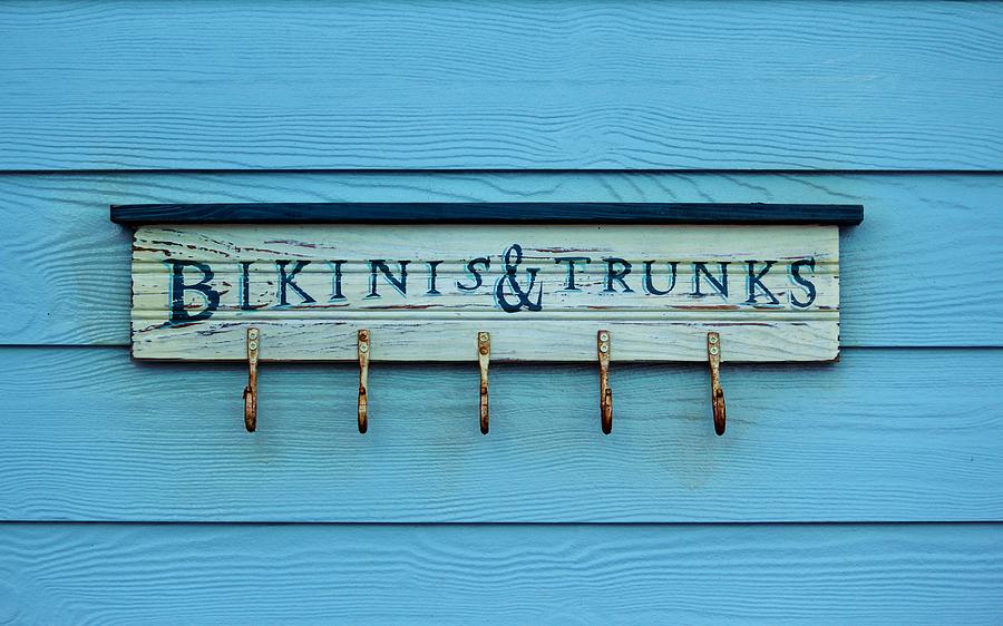 Bikinis And Trunks Hanger Photograph by Cynthia Guinn