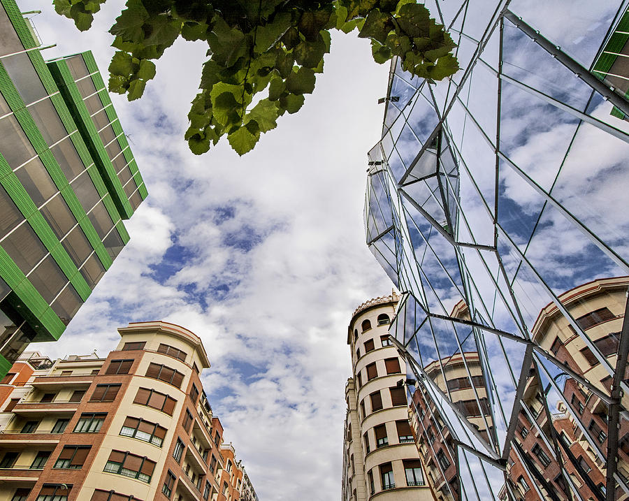 Bilbao Cityscape with Basque Health Department Building Photograph by Phil Cardamone
