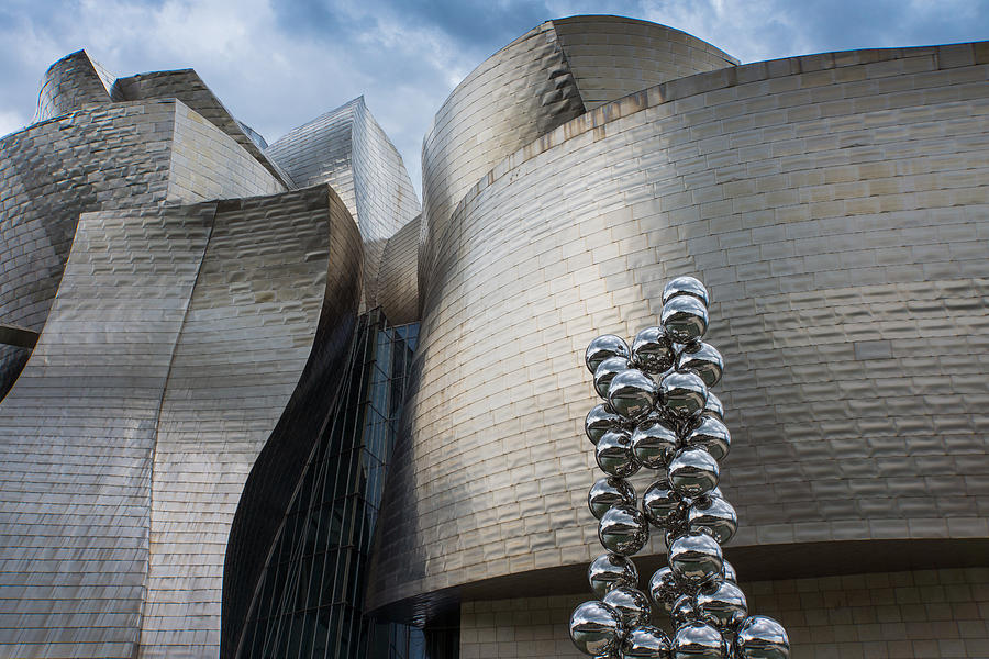 Architecture Photograph - Bilbao Guggenheim Kapoor 2 by LW Hasten