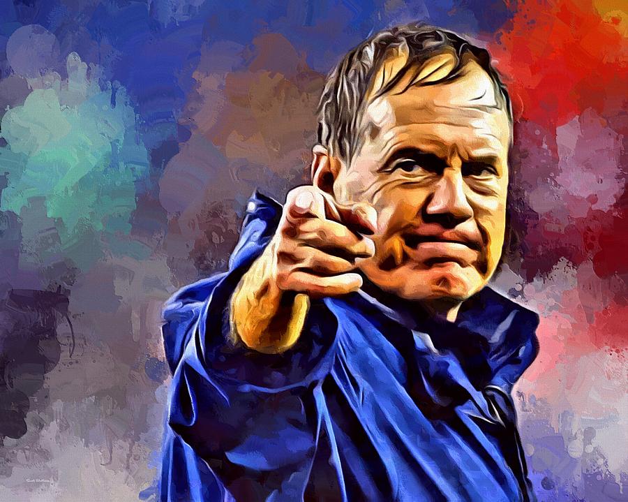 Bill Belichick Digital Art by Scott Wallace