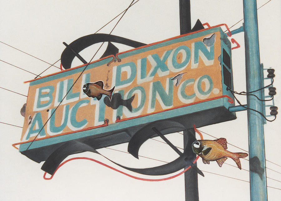 Cityscape Painting - Bill Dixon Auction by Van Cordle Cityscape Painting - Bill Dixon Auction by Van Cordle