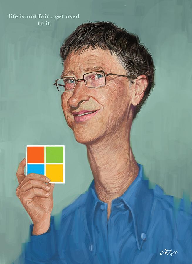 Cartoon art #4 Bill Gates - HA Digital Arts