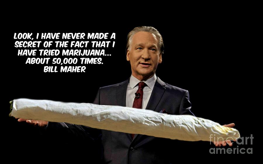 Celebrity Mixed Media - Bill Maher Statement on Liberty by Pd