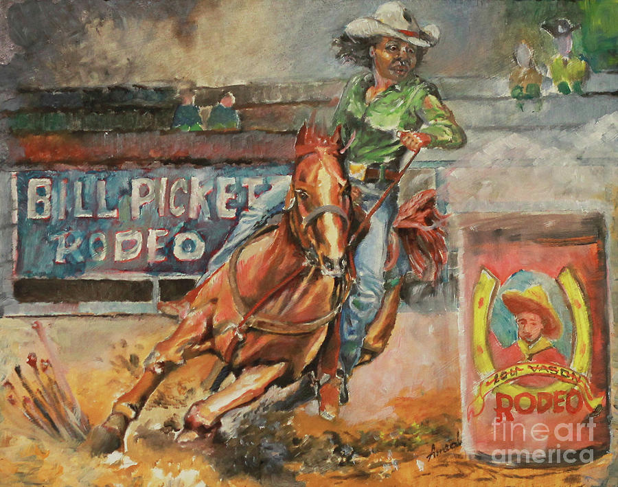 Bill Pickett B Rider Painting by George Ameal Wilson