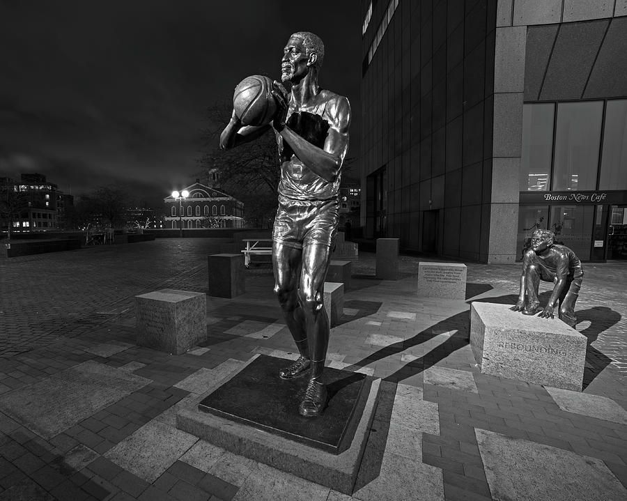 Bill Russell Statue City Hall Plaza Fanueil Hall Boston MA Fanueil Hall ...