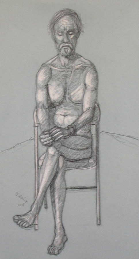 Bill Seated Forward Drawing by Donelli  DiMaria