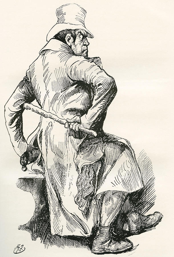Welsh Drawing - Bill Sikes. Illustration By Harry by Vintage Design Pics Welsh Drawing - Bill Sikes. Illustration By Harry by Vintage Design Pics