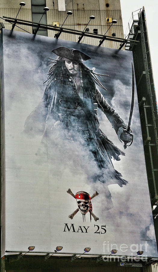 Billboard Ad NYC Pirates Caribbean  Photograph by Chuck Kuhn