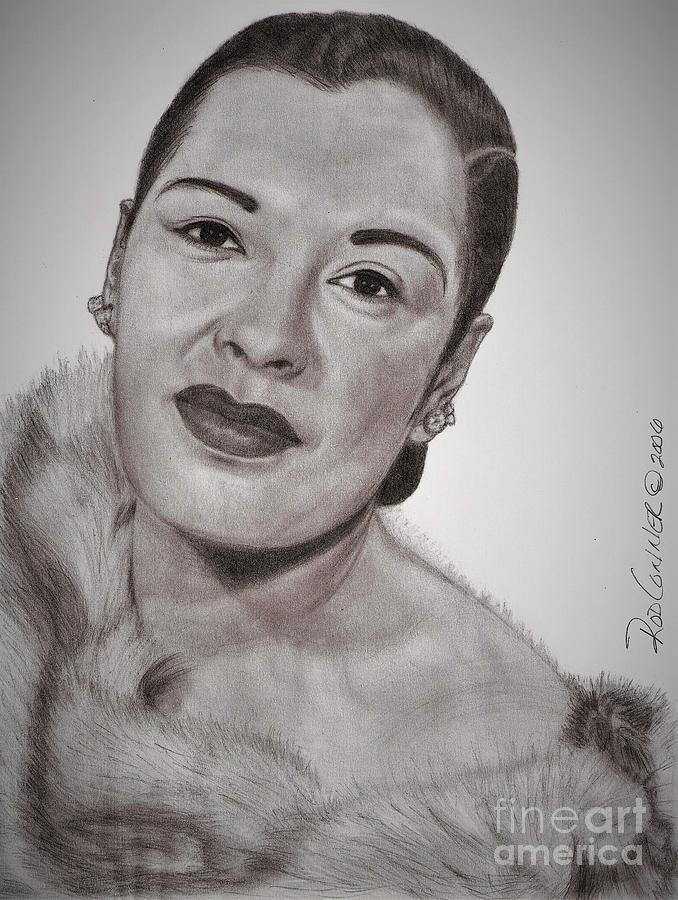 Billie Holiday Drawing by Rod Conner Fine Art America