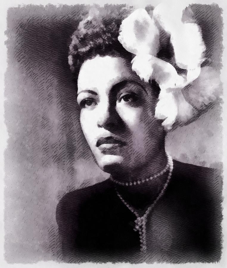 Billie Holiday Painting - Billie Holiday, Singer by Esoterica Art Agency