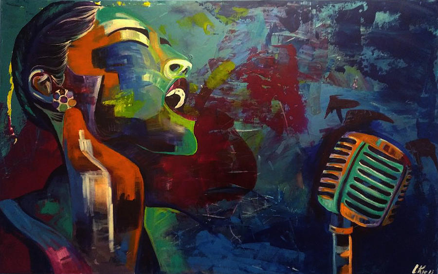 Billie Holiday Painting - Billie Revisited  by Femme Blaicasso