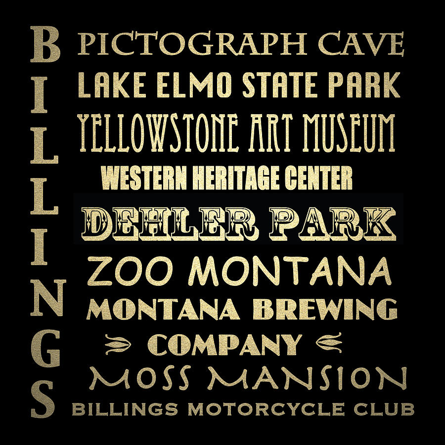 Billings Montana Famous Landmarks Digital Art by Patricia Lintner