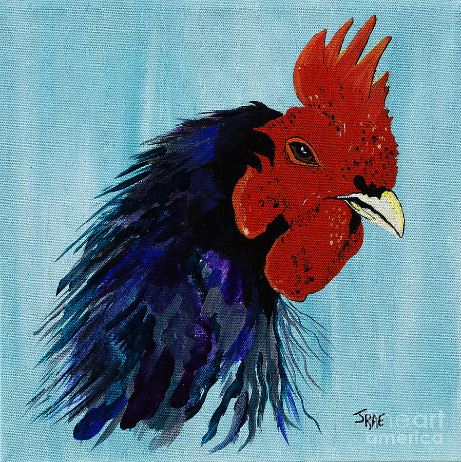 Billy Boy the Rooster Painting by Janice Pariza
