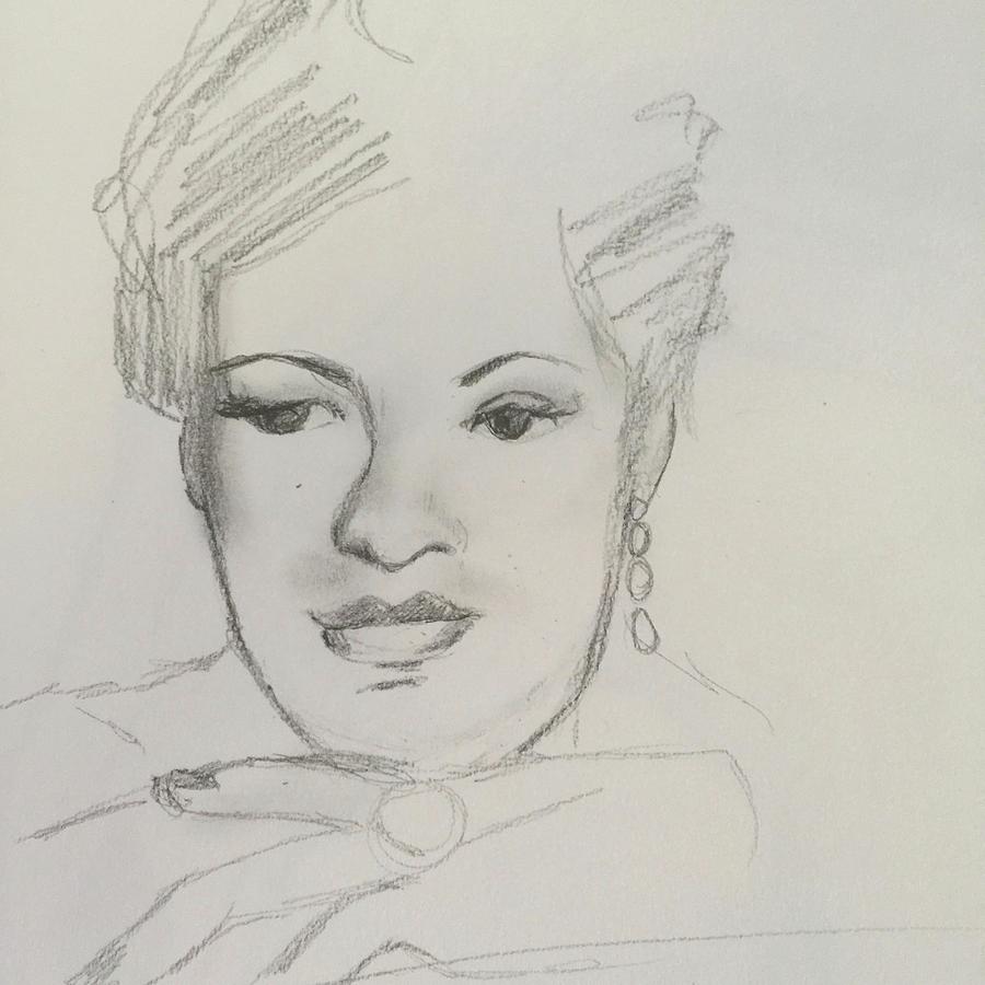 Billy Holiday Drawing by Charme Curtin