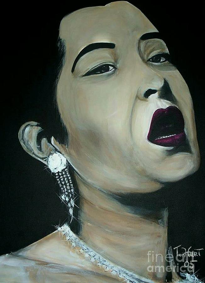 Billy Holiday Painting by Tyrone Hart