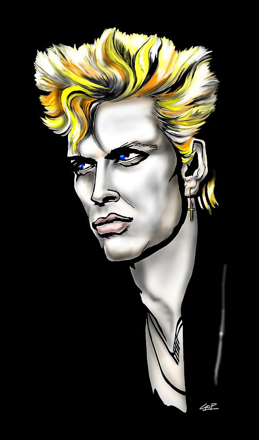 Billy Idol Digital Art by GOP Art