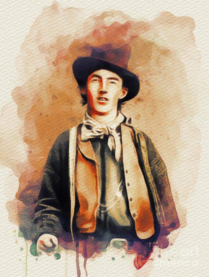 Vintage Painting - Billy the Kid by Esoterica Art Agency