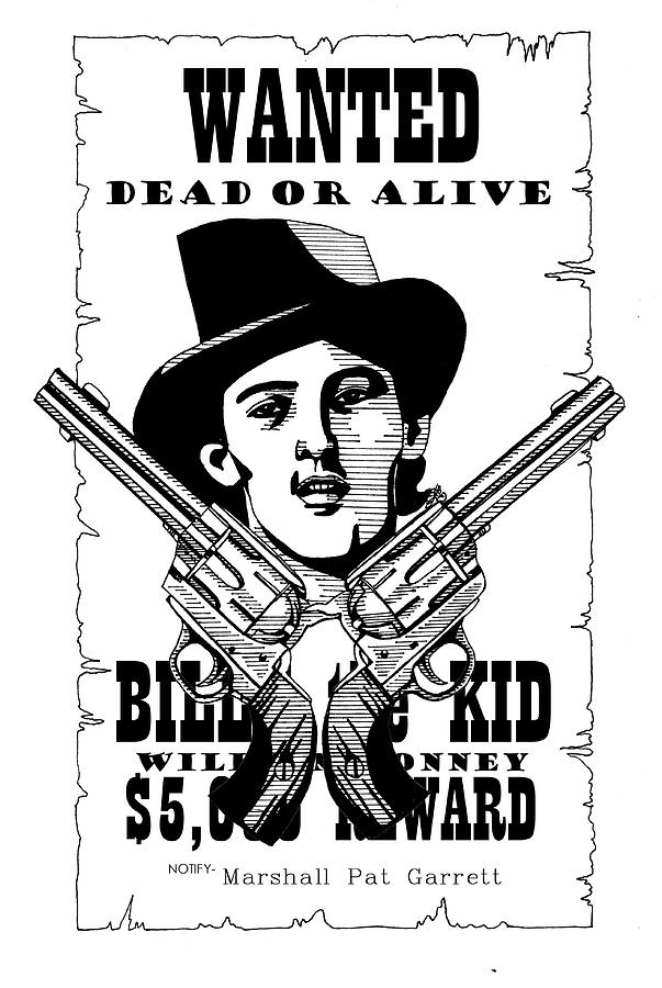 Billy the Kid Drawing by Scarlett Royale