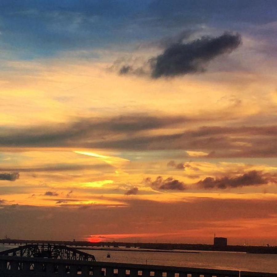 Biloxi Bay Sunset #sunsetlovers Photograph by Joan McCool