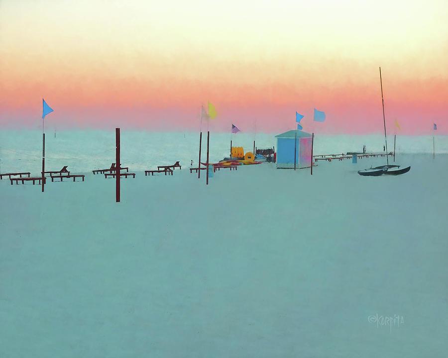 Biloxi Beach Sunset - Pastel in Paradise Digital Art by Rebecca Korpita