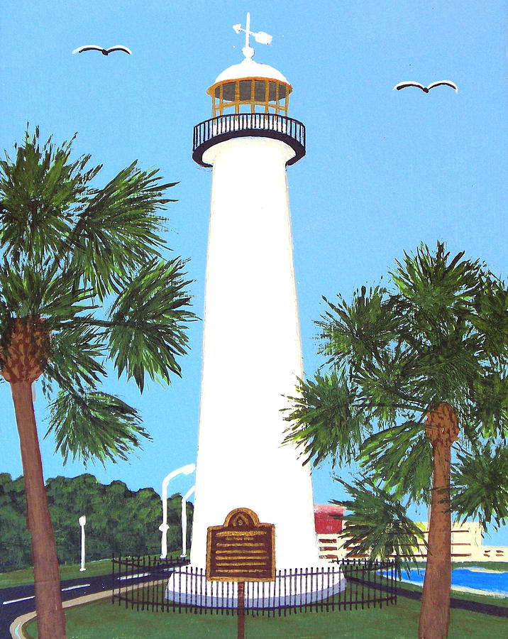 Biloxi Lighthouse Painting by Frederic Kohli