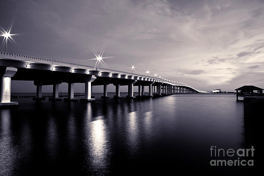 Bridge Photograph - Biloxi Moods by Joan McCool
