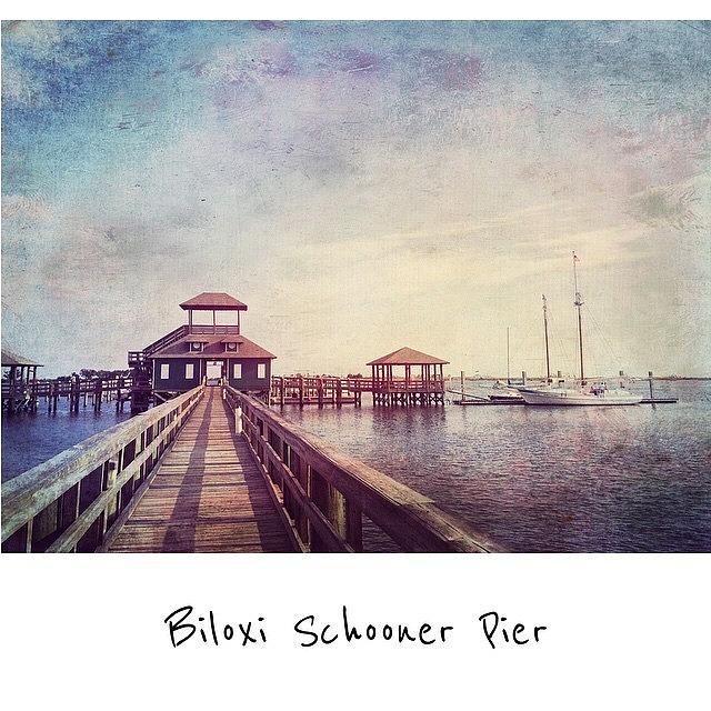 Pier Photograph - Biloxi Schooner Pier #biloxi #pier by Joan McCool