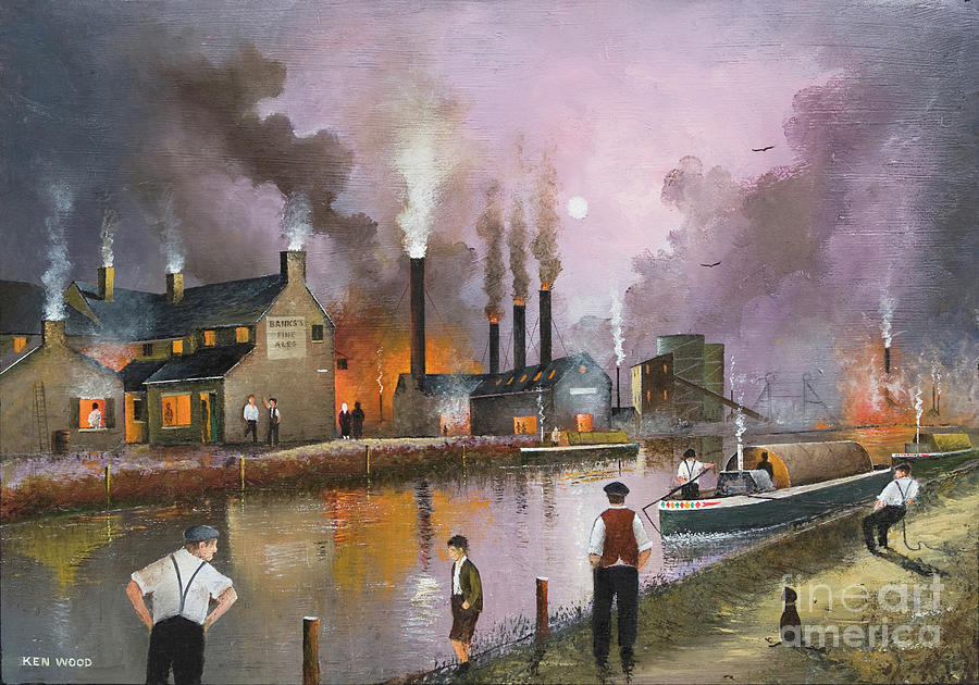 Bilston Steelworks - England Painting by Ken Wood
