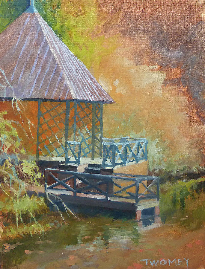 Biltmore Boat House Painting by Catherine Twomey