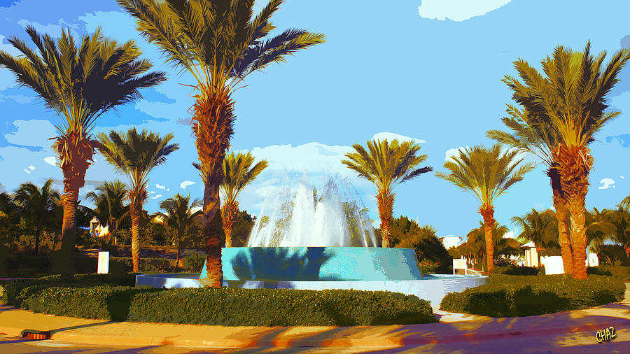 Bimini Fountain Painting by CHAZ Daugherty