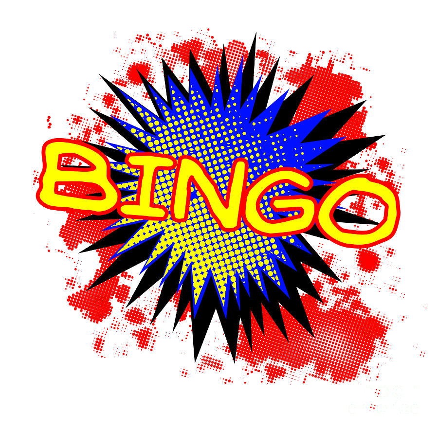 Bingo Comic Exclamation Digital Art