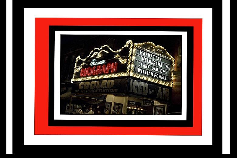 Biograph Theater redressed for 1934s Public Enemies publicity photo Chicago  2008 frames added 2015 Photograph by David Lee Guss