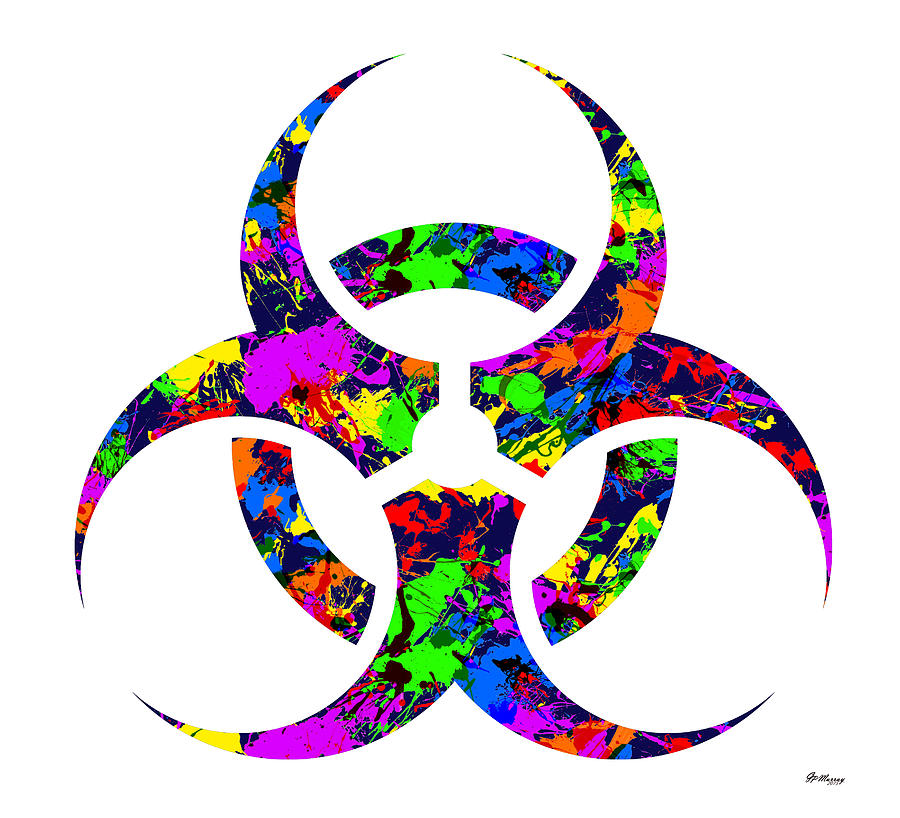 Biohazard Paint Splatter Digital Art by Gregory Murray