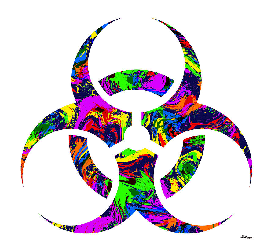 Biohazard Syco Paint Splatter Digital Art by Gregory Murray