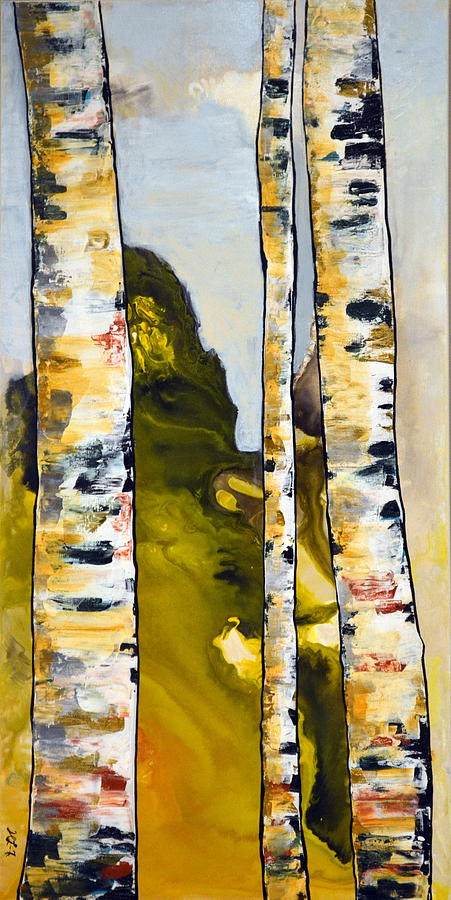 Birch 1 Painting by Heather Lovat-Fraser
