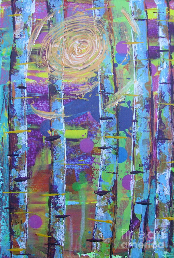 Birch 6 Painting by Jacqueline Athmann