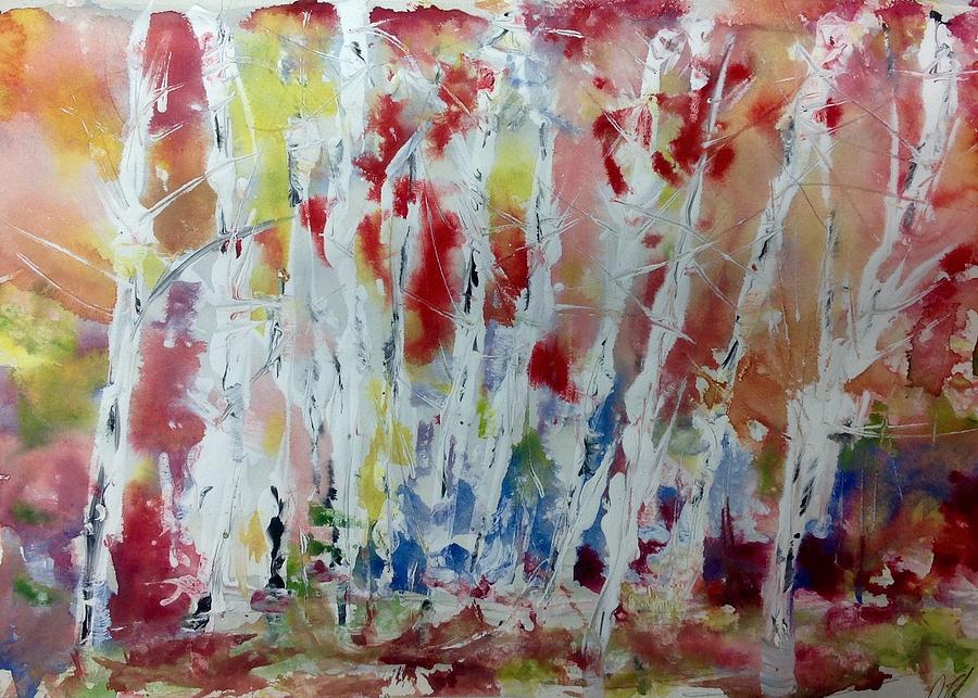Birch Abstract No.22 Painting by Desmond Raymond