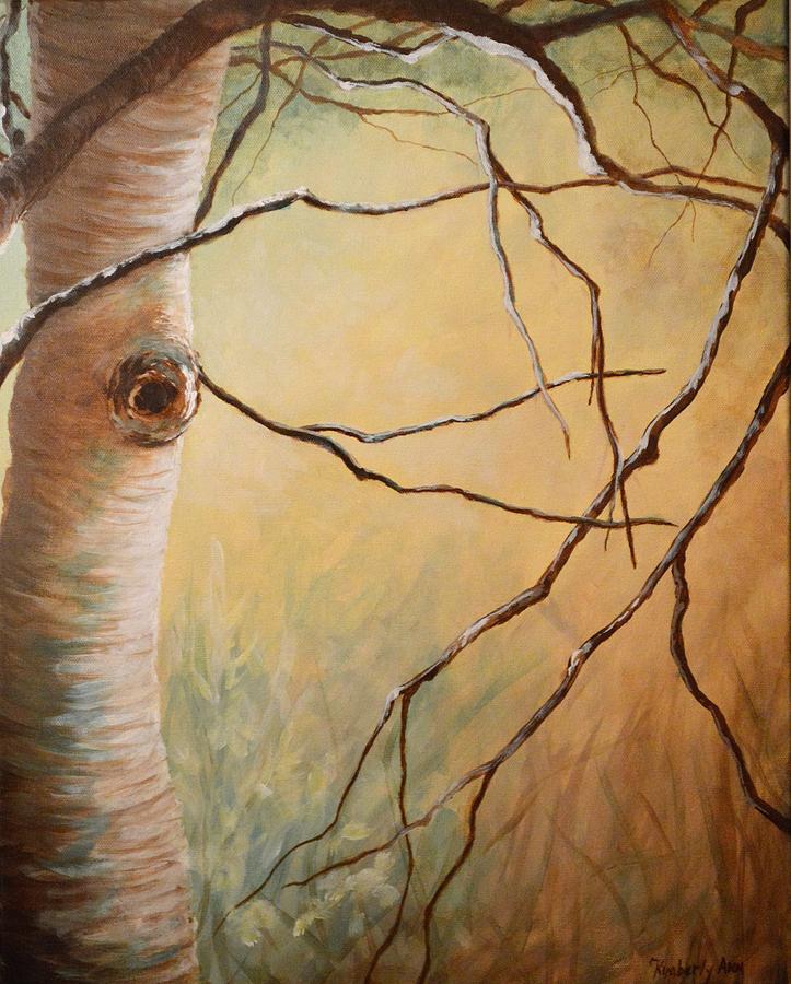 Nature Painting - Birch Branching Out 2 by Kimberly Benedict