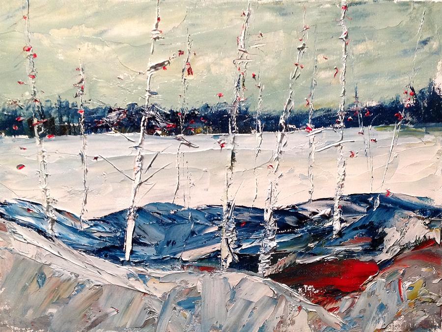 Birch Early Freeze Up Painting by Desmond Raymond