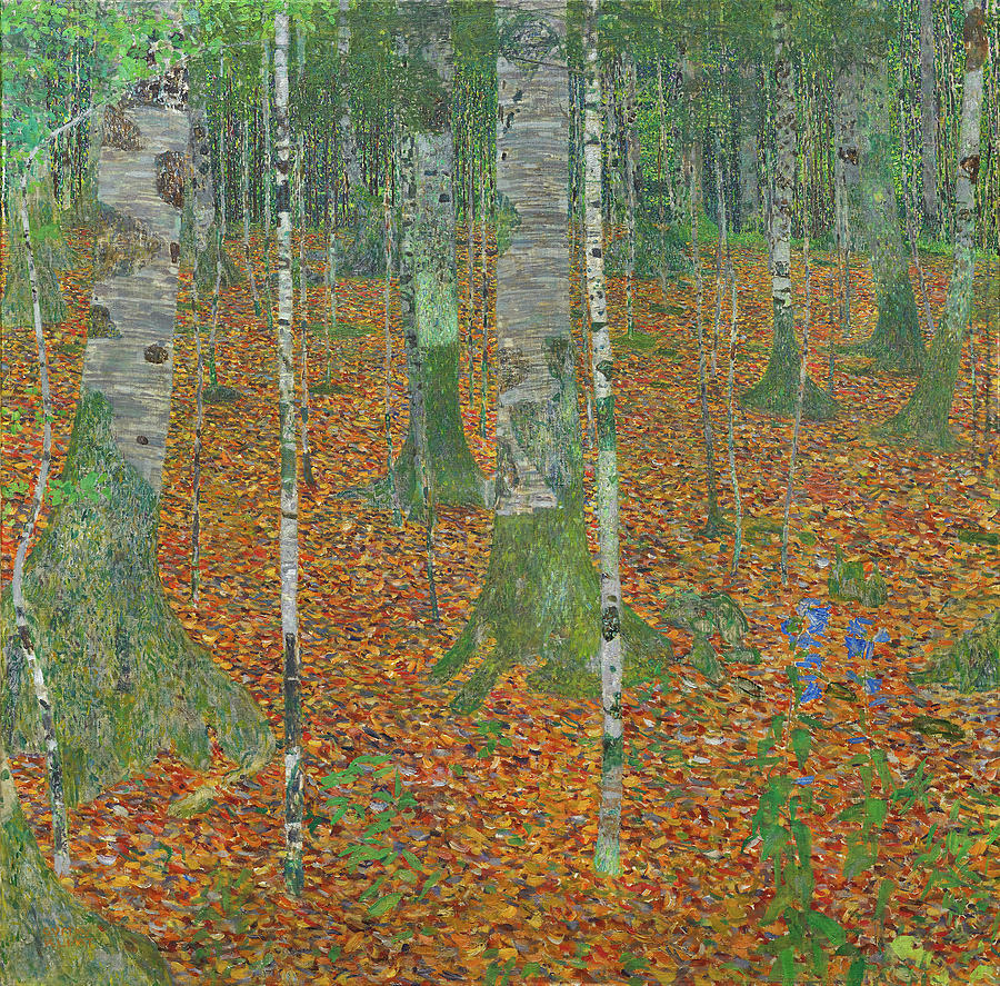 Birch Forest Painting by Gustav Klimt