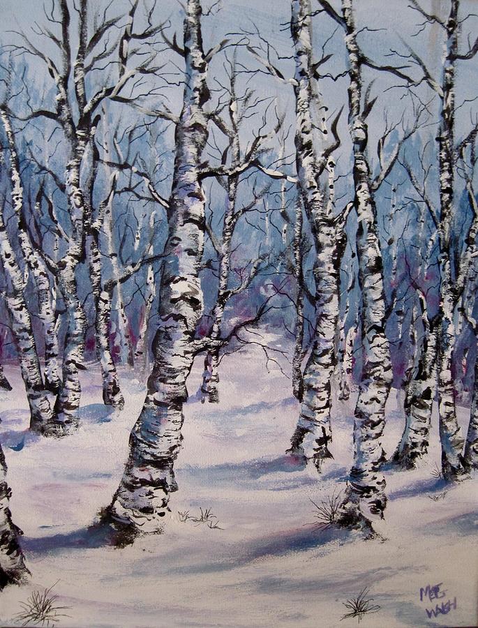 Birch Forest  Painting by Megan Walsh