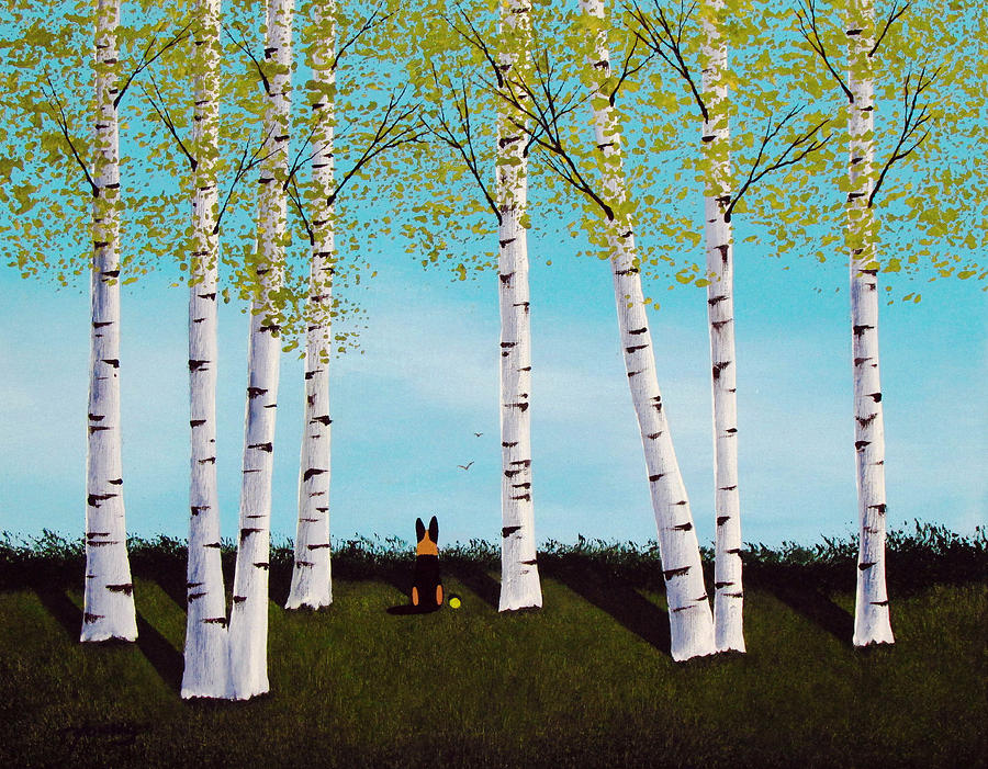 Tree Painting - Birch Forest by Todd Young