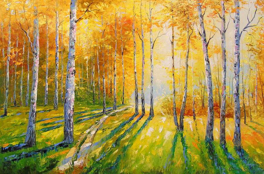 Birch grove Painting by Olha Darchuk - Fine Art America