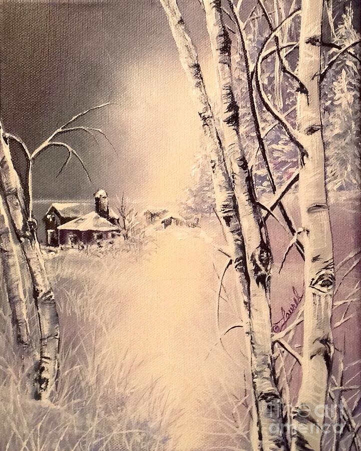Landscape Painting - Birch In New England by Laurel Adams Landscape Painting - Birch In New England by Laurel Adams