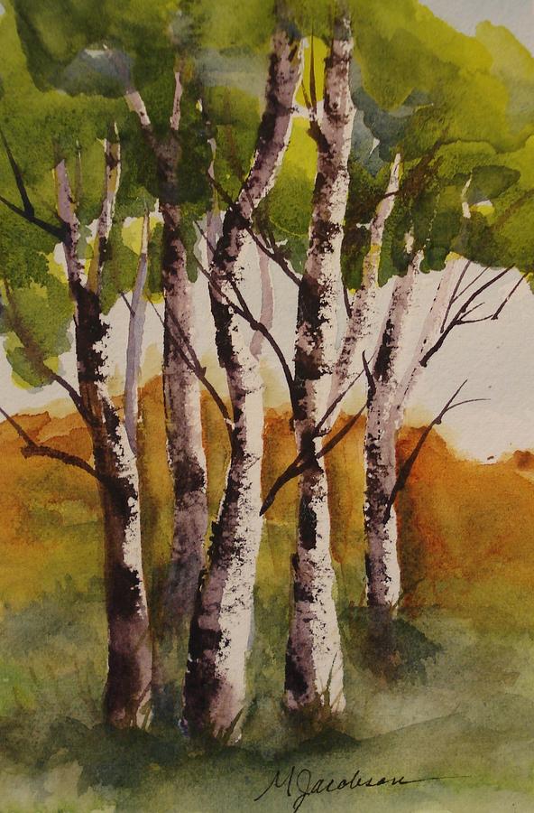 Birch Painting by Marilyn Jacobson