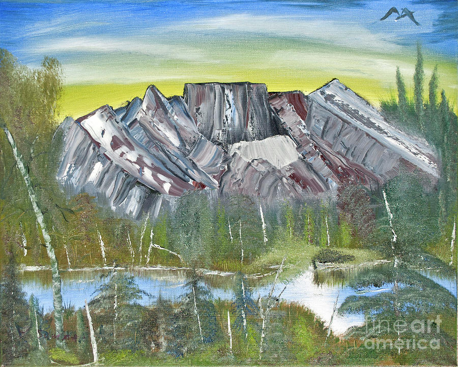 Birch Mountains Painting by Joseph Summa