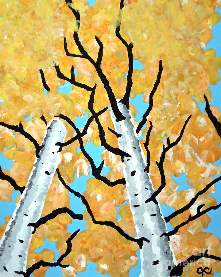 Birch Trees Painting by Jilian Cramb - AMothersFineArt